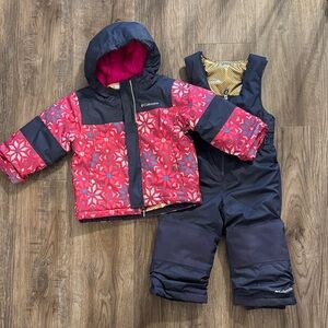 Columbia Toddler Mighty Mogul Pink and Navy Snow Set